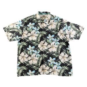 Tommy Bahama Shirt Mens XL Original Fit Floral Hawaiian 100% Linen Resort Vacay